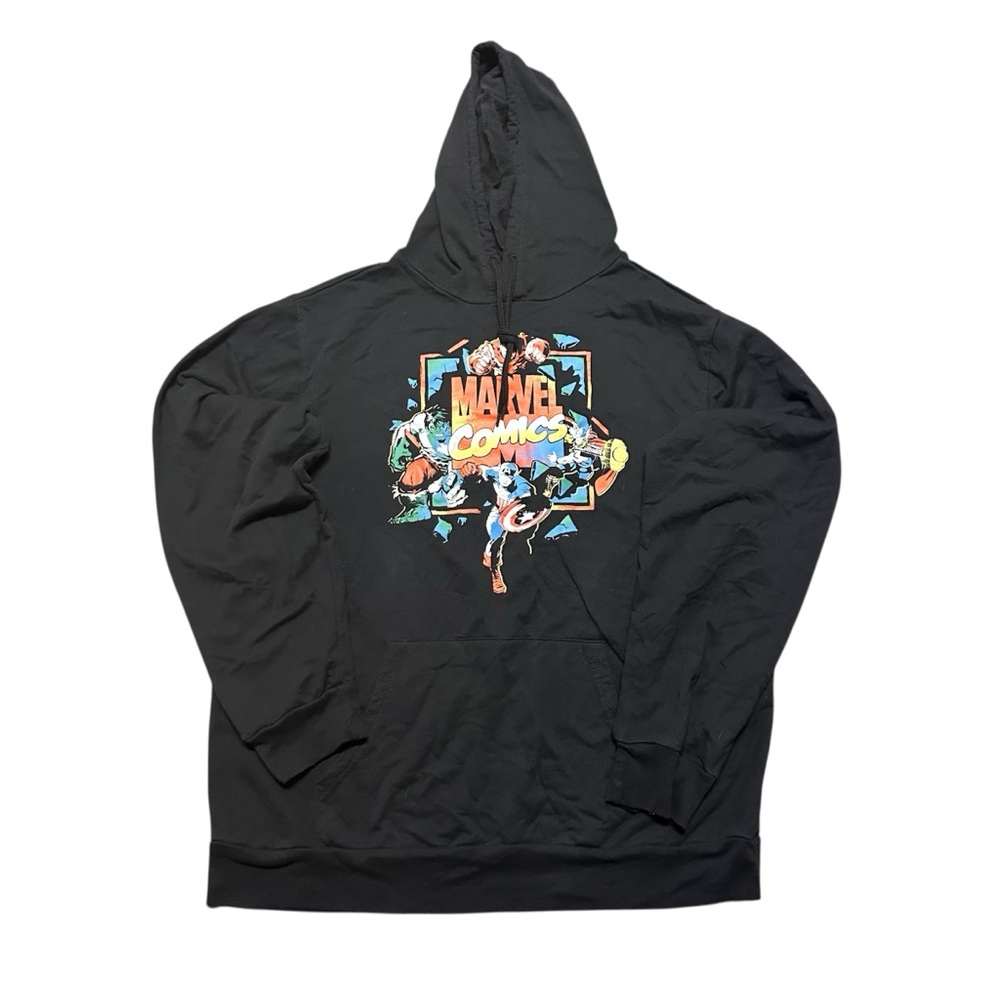 Vintage Marvel Comics Hoodie Sweatshirt Hulk Iron Man Captain America XL